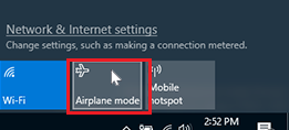 Windows 10 zit vast in de vliegtuigmodus