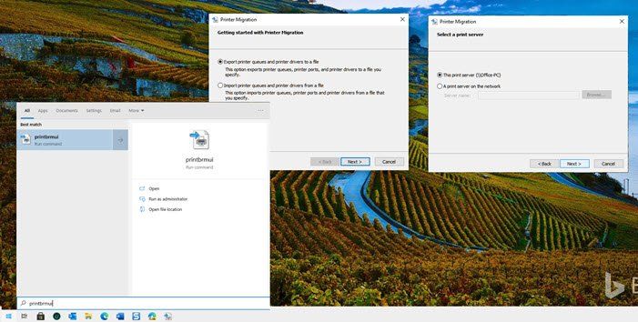 Windows 10లో ప్రింటర్ మైగ్రేషన్ సాధనాన్ని ఉపయోగించి ప్రింటర్ డ్రైవర్‌లు మరియు క్యూలను బ్యాకప్ చేయడం ఎలా