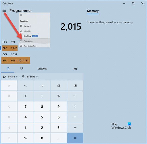 Hoe Windows 10 Calculator te gebruiken om decimaal naar binair te converteren