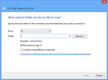 Map Network Drive Wizard