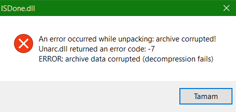 Correction de l'erreur ISDone.dll, Unarc.dll a renvoyé un message de code d'erreur dans Windows 10