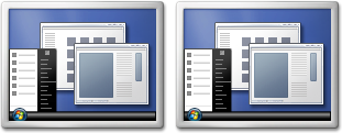 dvojni monitorji v operacijskem sistemu Windows 7 s tipkovnico
