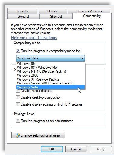 Windows 10 で互換モードを使用して古いプログラムを機能させる