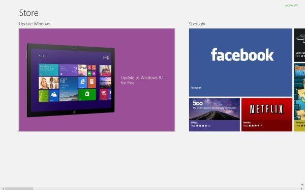 Windows Store-skærm