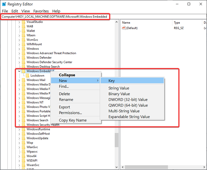 Inicio de sesión integrado del editor de registro de Windows