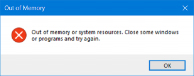 Ayusin ang Out of Memory error kapag kumukopya ng mga file sa Windows 10