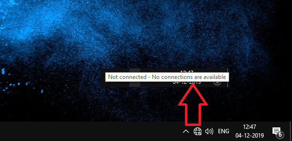 Ethernet non connecté Aucune connexion disponible