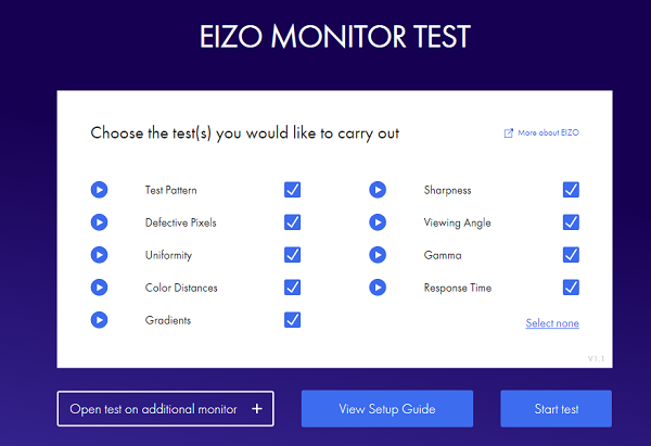EIZO-monitortest