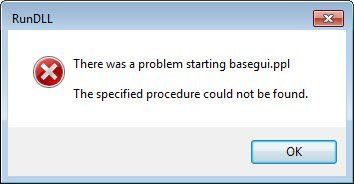La procédure spécifiée n'a pas pu être trouvée d'erreur sous Windows 10