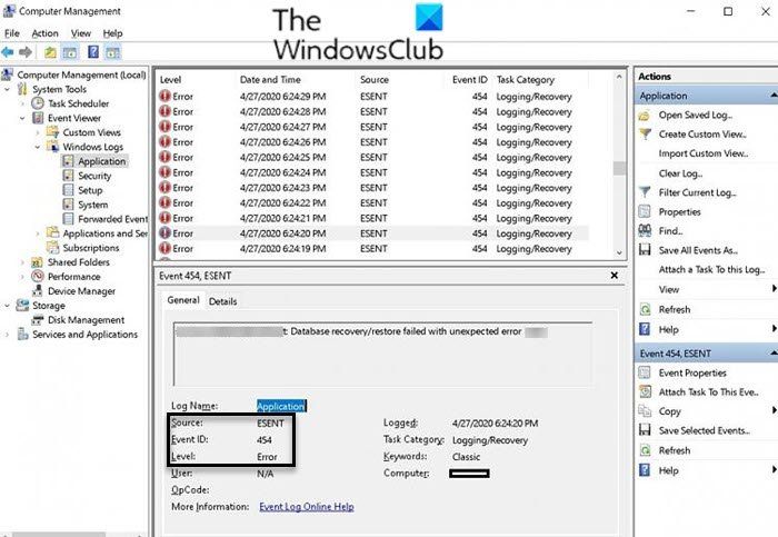 Åtgärda händelse-ID 454-fel - Problem med användarprofilens prestanda i Windows 10
