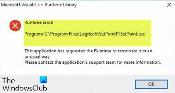 Odpravite napako med izvajanjem Logitech Setpoint Runtime v sistemu Windows 10
