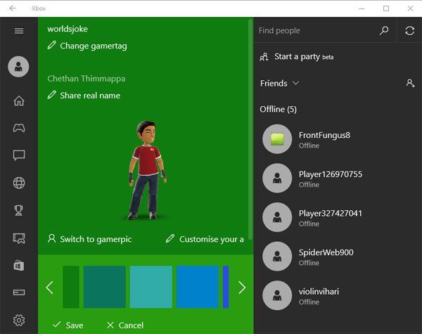 Xbox_app_Customize_profile