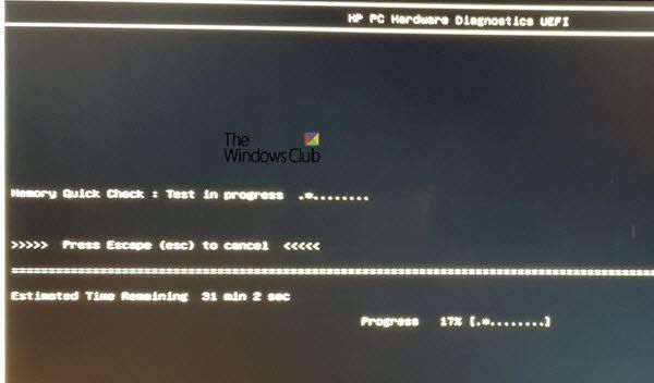 ونڈوز 10 میں HP PC ہارڈویئر تشخیصی UEFI