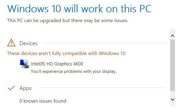 Исправить ошибку несовместимой видеокарты во время установки Windows 10
