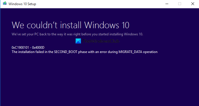 Correction de l'erreur de mise à niveau Windows 10 0x8007042B - 0x4000D