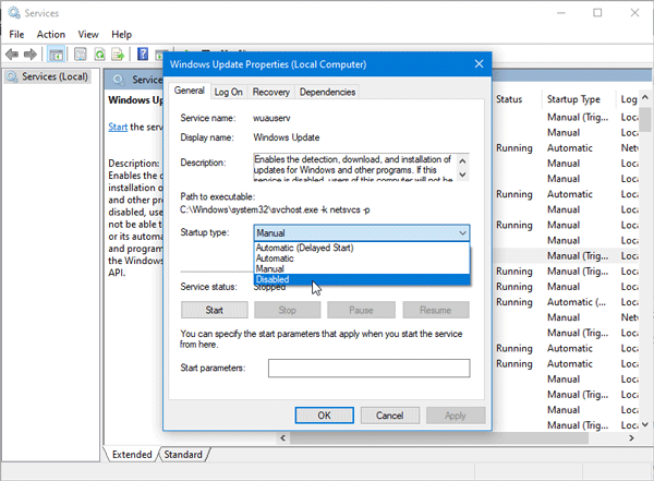 Windows 10'da Modern Kurulum Ana Bilgisayarı yüksek CPU veya Bellek kullanımı