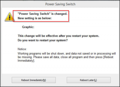 Le commutateur d'économie d'énergie est un problème modifié sur Windows 10
