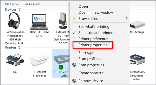 Porta in uso, attendere - messaggio di errore della stampante in Windows 10