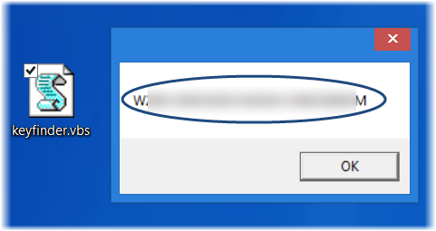 Rechercher la clé de produit Windows 10 à l'aide de VB Script