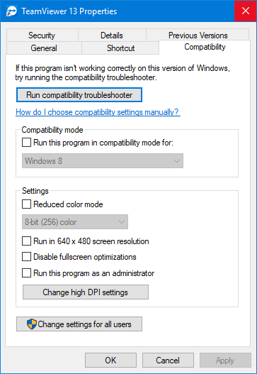 Ako pridať alebo odstrániť kartu Kompatibilita z okna Vlastnosti súboru v systéme Windows 10