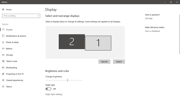 Asenna kaksoisnäytöt Windows 10: ssä