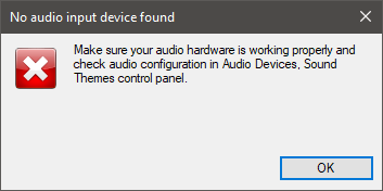Windows 10: stä ei löydy äänen syöttölaitetta