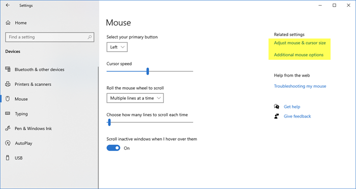 Kuinka muuttaa hiiren vieritysnopeutta Windows 10: ssä