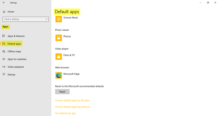 Rakenduse seaded Windows 10-s