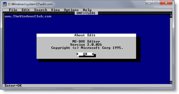 Editor ng MS-DOS