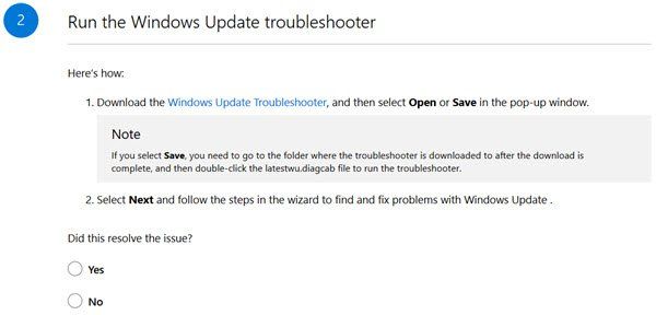 Korjaa Windows Update -virheet Microsoftin online-vianetsinnällä