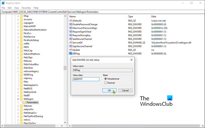 Kako omogočiti ali onemogočiti beleženje napak za storitev Netlogon v sistemu Windows 10