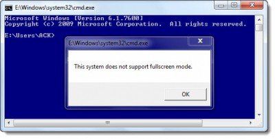 Celozaslonski ukazni poziv v sistemu Windows 10