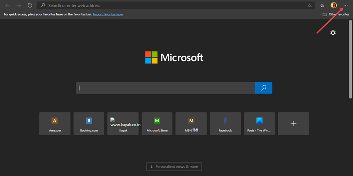Uuden Microsoft Edge -selaimen mukauttaminen Windows 10: ssä