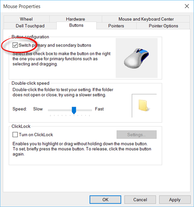 El clic izquierdo del mouse muestra el menú contextual en Windows 10