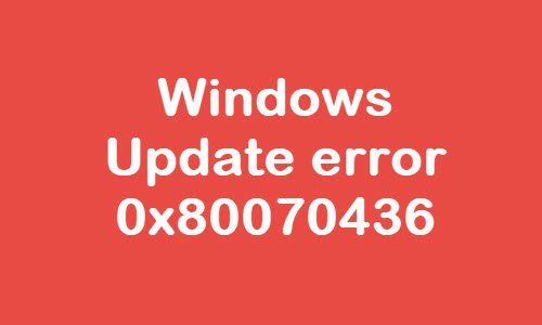 Parandage Windows 10-s Windows Update'i tõrge 0x80070436