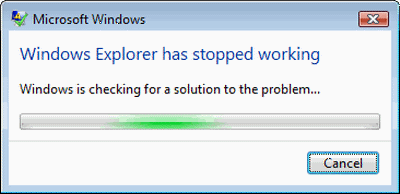 Raziskovalec datotek Windows se zruši, zamrzne ali preneha delovati