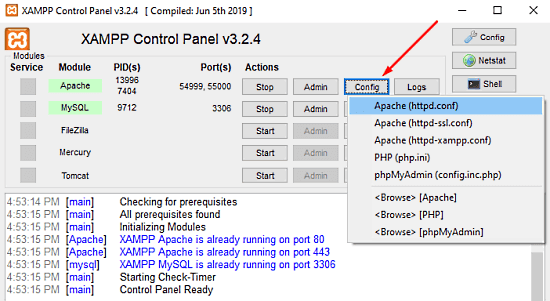 Hindi nagsisimula ang Apache sa control panel ng XAMPP