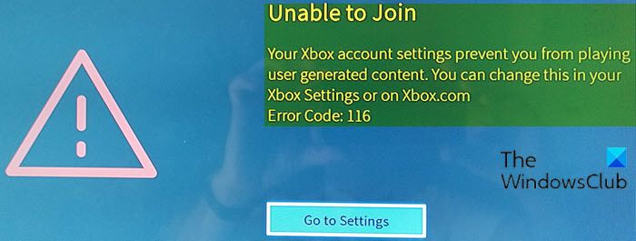 Jak opravit chybové kódy Roblox 106, 110, 116 na Xbox One