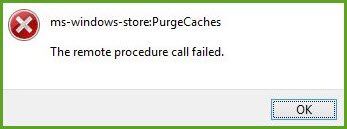 Windows Store'i rakenduste viga kaugprotseduurikõne nurjus