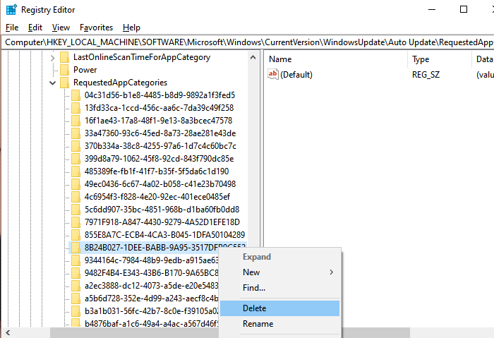 Windowsi värskenduse uuesti allalaadimiseks kustutage register