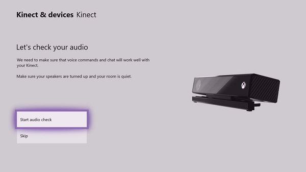 Configuration audio Kinect