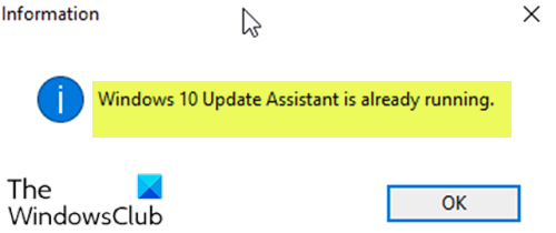 Korjaa Windows 10 Update Assistant on jo suorittamassa virhettä Windows 10: ssä