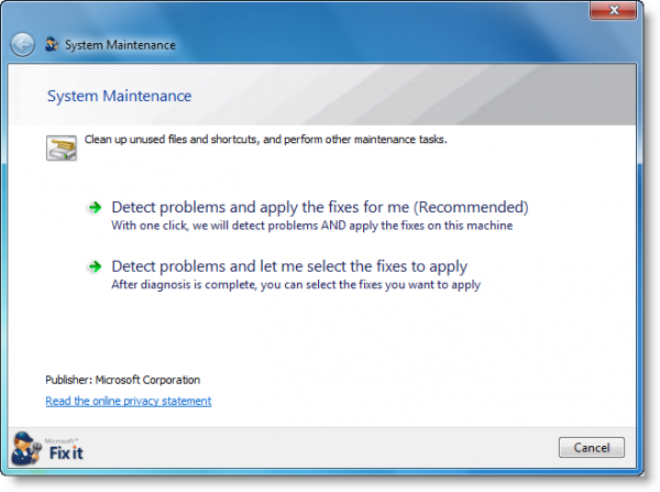 Utilitaire de résolution des problèmes de maintenance système: exécutez les tâches de maintenance de l'ordinateur Windows