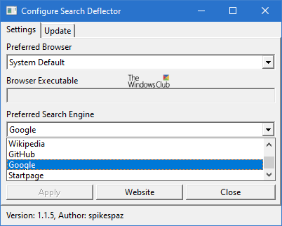 Задайте търсенето с Google като Търсене по подразбиране в търсенето в лентата на задачите на Windows 10