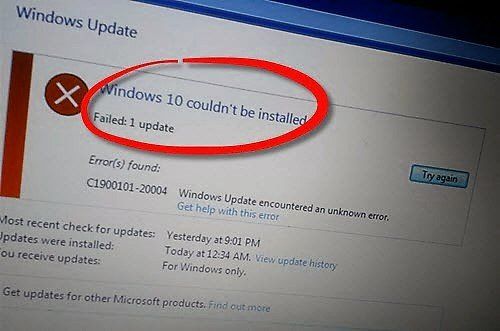 Ei voida päivittää Windows 10: een Windows 8.1 / 7: stä