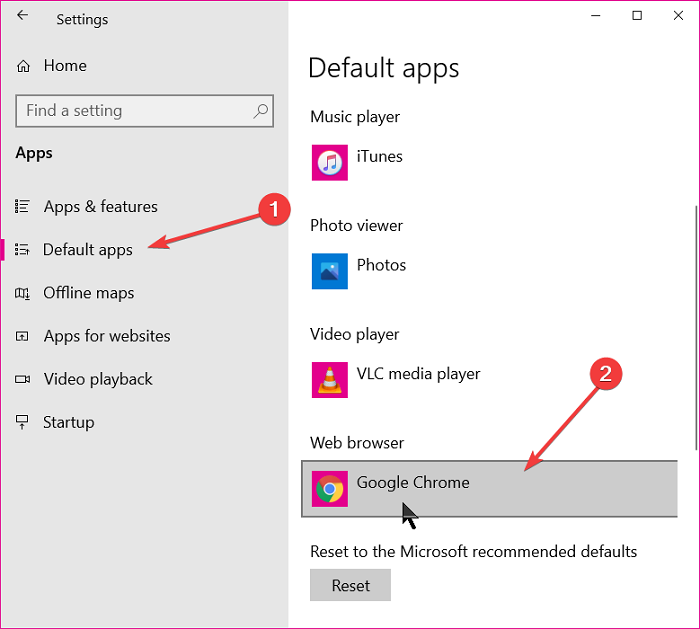 Windows 10 turpina mainīt noklusējuma pārlūkprogrammu