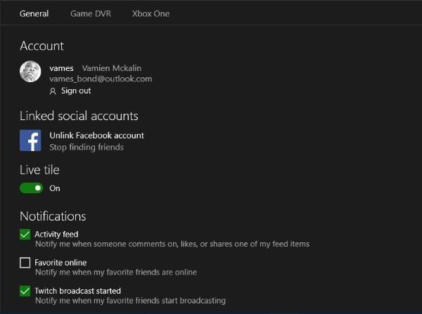 Kako pronaći prijatelje na Facebooku na Xbox Liveu pomoću aplikacije Windows 10 Xbox