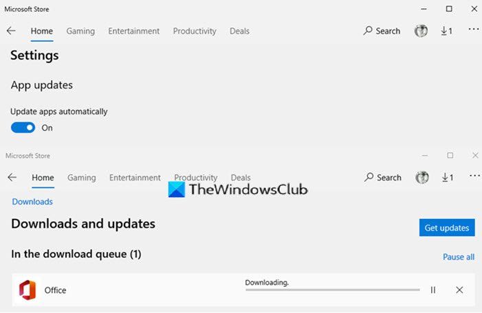 Las aplicaciones de Microsoft Store no se actualizan automáticamente en Windows 10