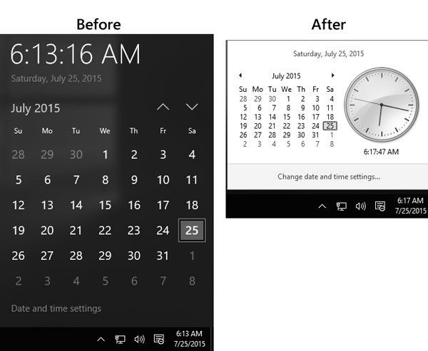 Ako povoliť staré hodiny, kalendár Windows 7 na hlavnom paneli systému Windows 10