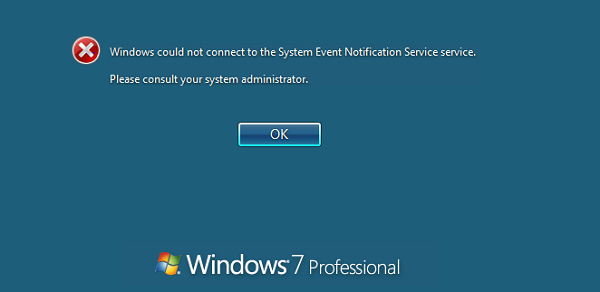 Windows se nije mogao povezati sa sustavom obavijesti o događajima